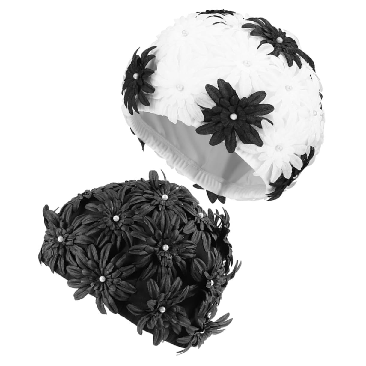 UPKOCH Bonnet De Bain Femme Capuchon De Natation Décoratif Étanche Bonnet De Piscine avec Motif Floral Protection Cheveux pour Baignade Spa