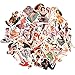 Chileeany Lot de 50 Rétro Vintage Stickers Valise Autocollants pour Valise Voyage Skateboard Guitare（Vintage Girl）