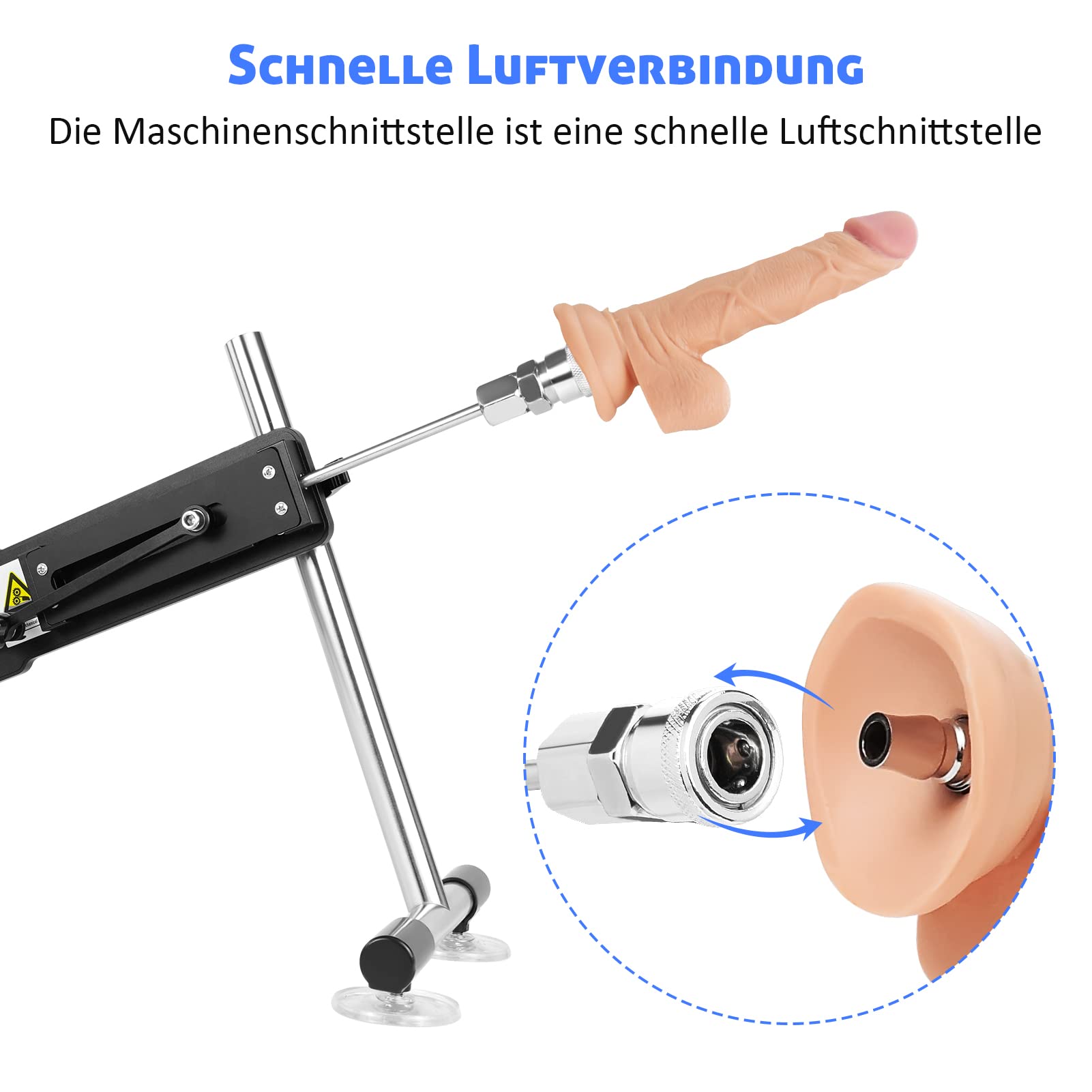 Fickmaschine Frauen Sexspielzeug Fickle Maschinen Sexmaschinen mit Saugnapf Sexmaschine für Frauen Fernsteuerung Sextoy Dildo Machine Automatisch Realistischer Dildo Maschine (Fleischton)