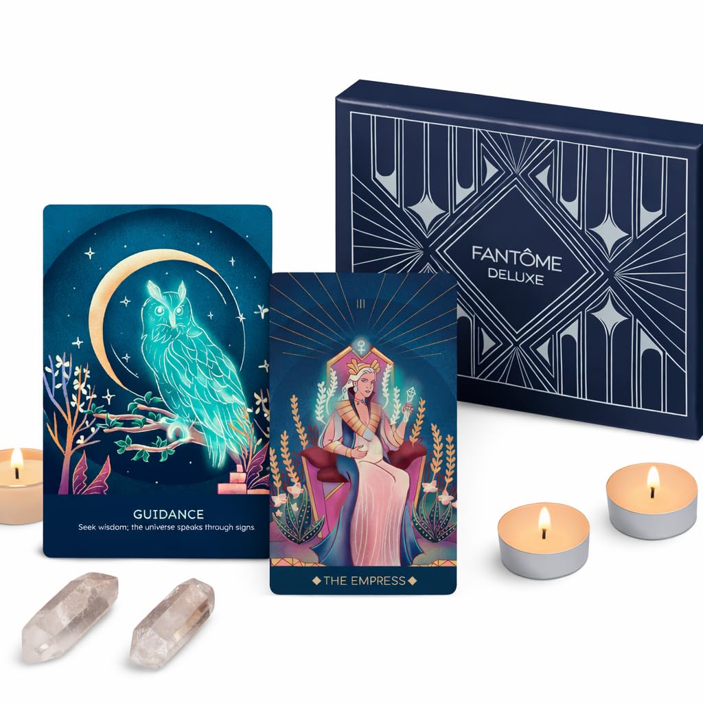 La Muci Fantôme Reborn Tarot- und Oracle-Deck-Set, Deluxe Box mit Anleitung, 78 Karten Tarot und Orakelkarten mit Augmented Reality Experience, Modernes Mystisches Deck zur Selbstreflexion