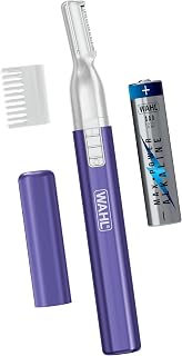 Wahl Clean & Confident Ladies Pen Trimmer for Eyebrows, Facial Hair & Bikini - Rinseable Blades, Battery Included, Model 5640-100