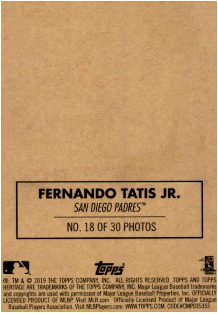 2019 Topps Heritage High Number 1970 Topps Cloth Stickers #18 Fernando Tatis Jr. San Diego Padres Baseball Card
