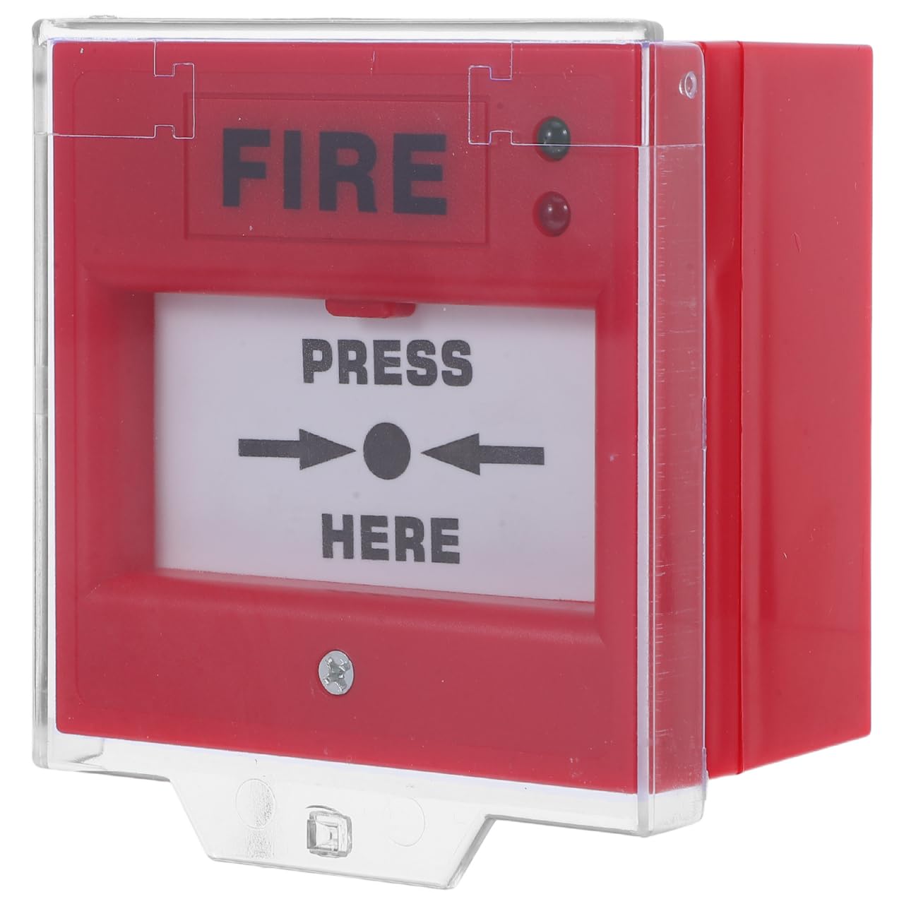 SHINEOFI Bouton D'alarme Incendie Manuel Protection, Double Alerte Lumineuse et Sonore, Plastique Robuste, Réarmement Manuel, pour Système D'alarme Incendie Bureau et Domicile, Dispositif