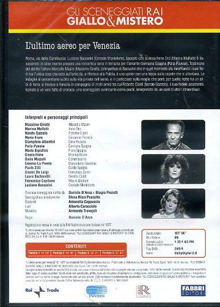 L'Ultimo Aereo per Venezia Serie TV completa 2DVD (8 Puntate)