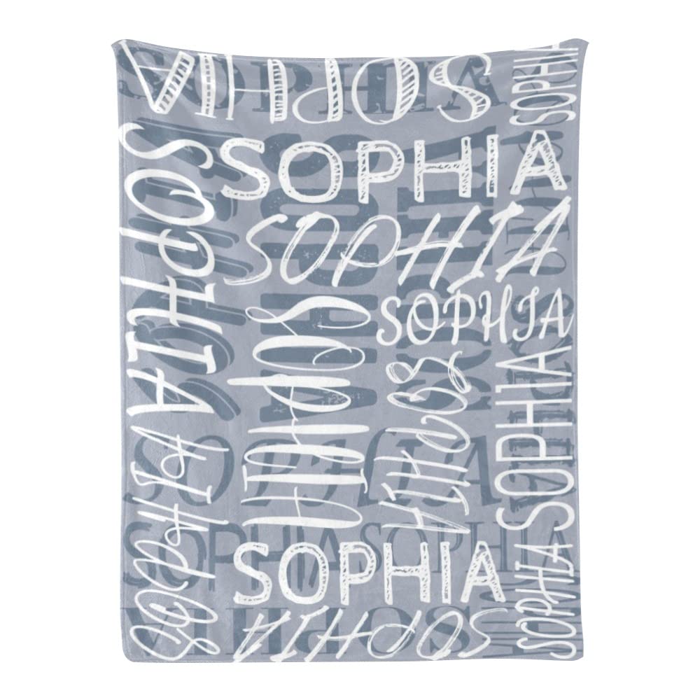 Neniftic Custom Name Blanket for Adults Kids Personalized Blanket for Baby Girl Boy