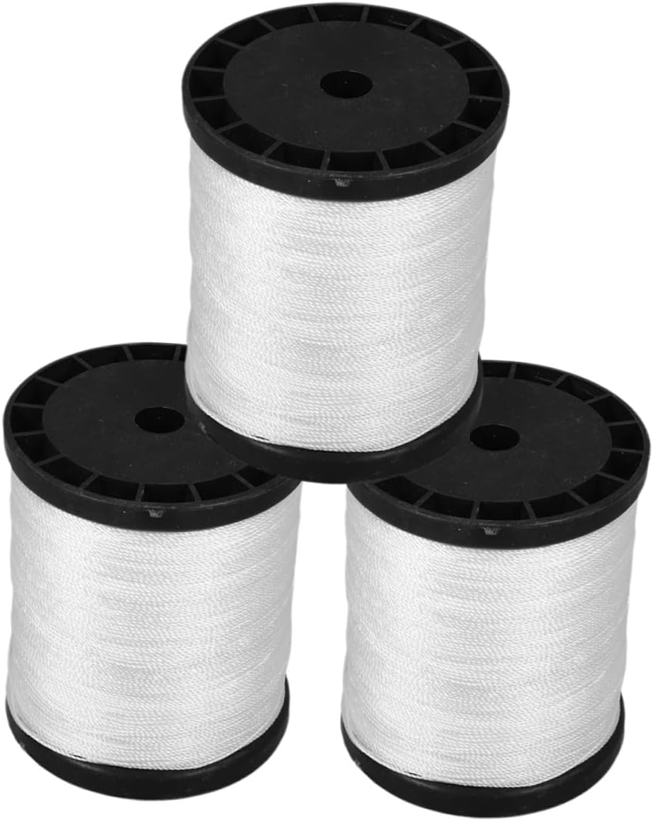 GLEAVI 3 Rolls Construction Nylon Twine Cord Masonry Twisted String Line for Building Sites Bricklaying and Outdoor Projects Sturdy Nylon Cord for Construction Use