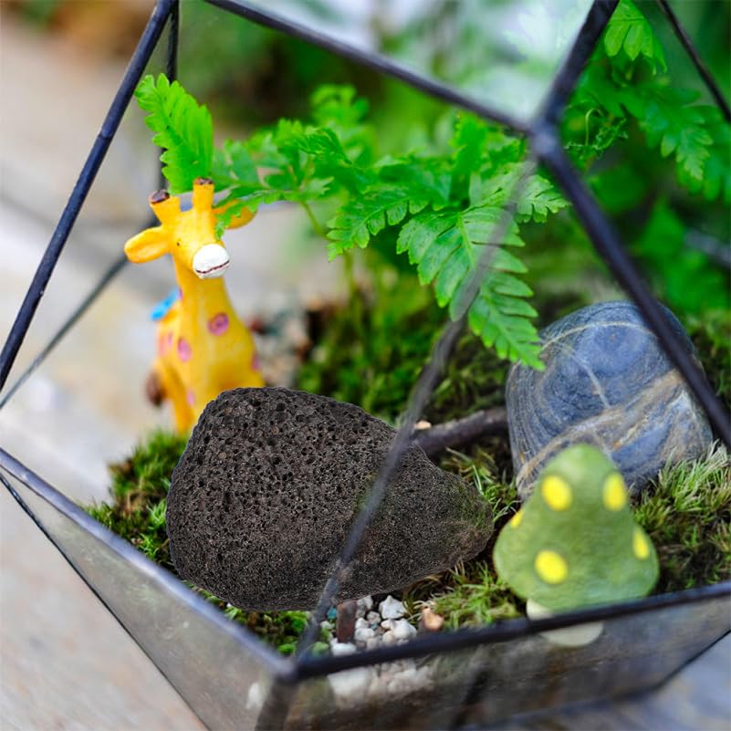 VOSAREA Pierre De Lave Noire pour Aquarium, Pierres Volcaniques Naturelles pour Aménagement Paysager Et Plantes, Roches Décoratives pour Jardin – Grand De Roches