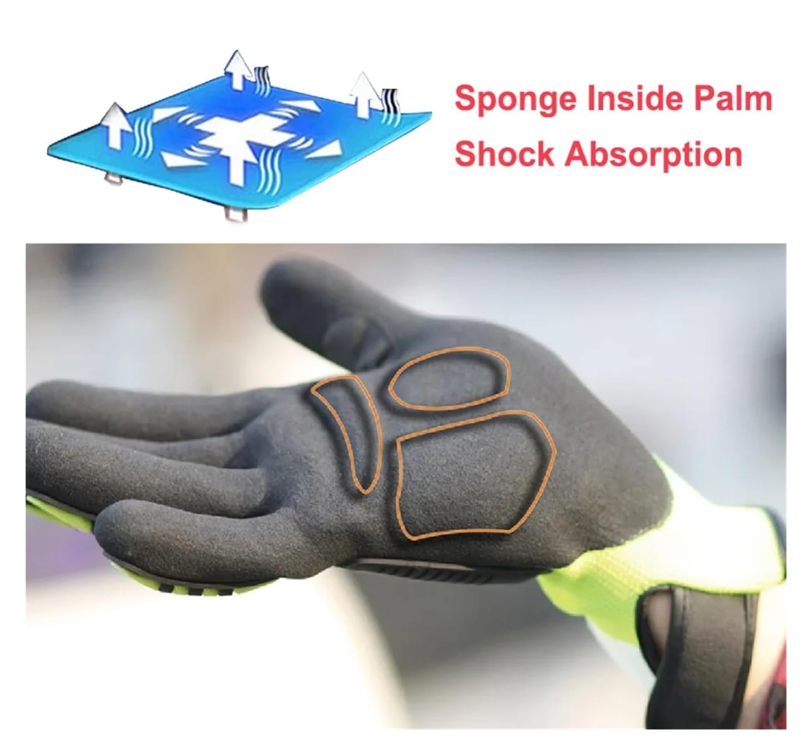 Gant De Travail De Jardin De Sécurité Résistant Aux Coupures, Niveau De Coupe A6, Anti-Vibration, Protection Mécanique des Mains, Gants De Course(M)
