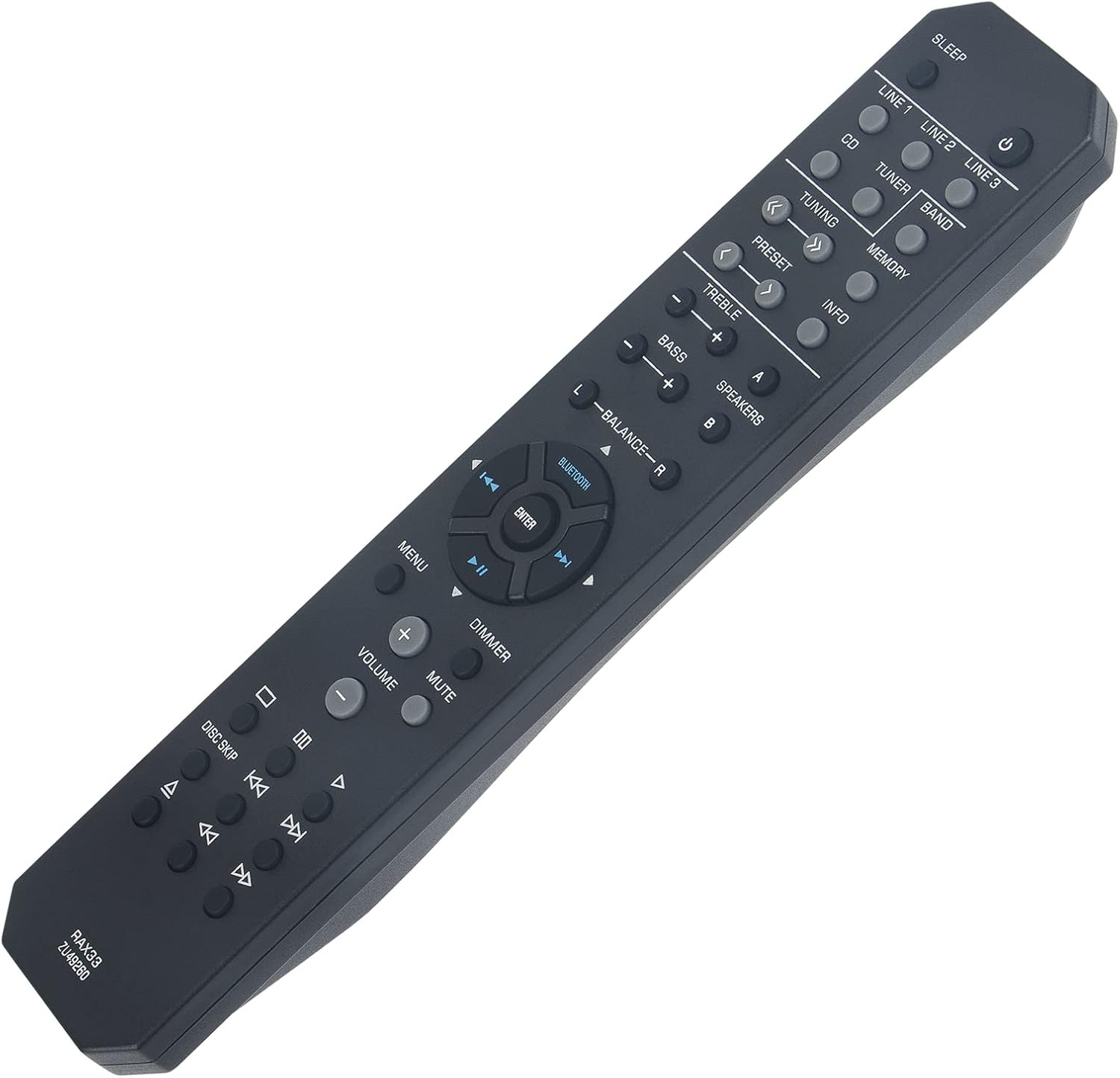 New RAX33-ZU49260 Remote Control Replacement RAX33 ZU49260 Receiver Replace Remote Control fit for Yamaha RAX33 ZU492600 RAX33-ZU49260 R-S202 R-S202BL RS202 RS202BL ZU49260 Remote Controller