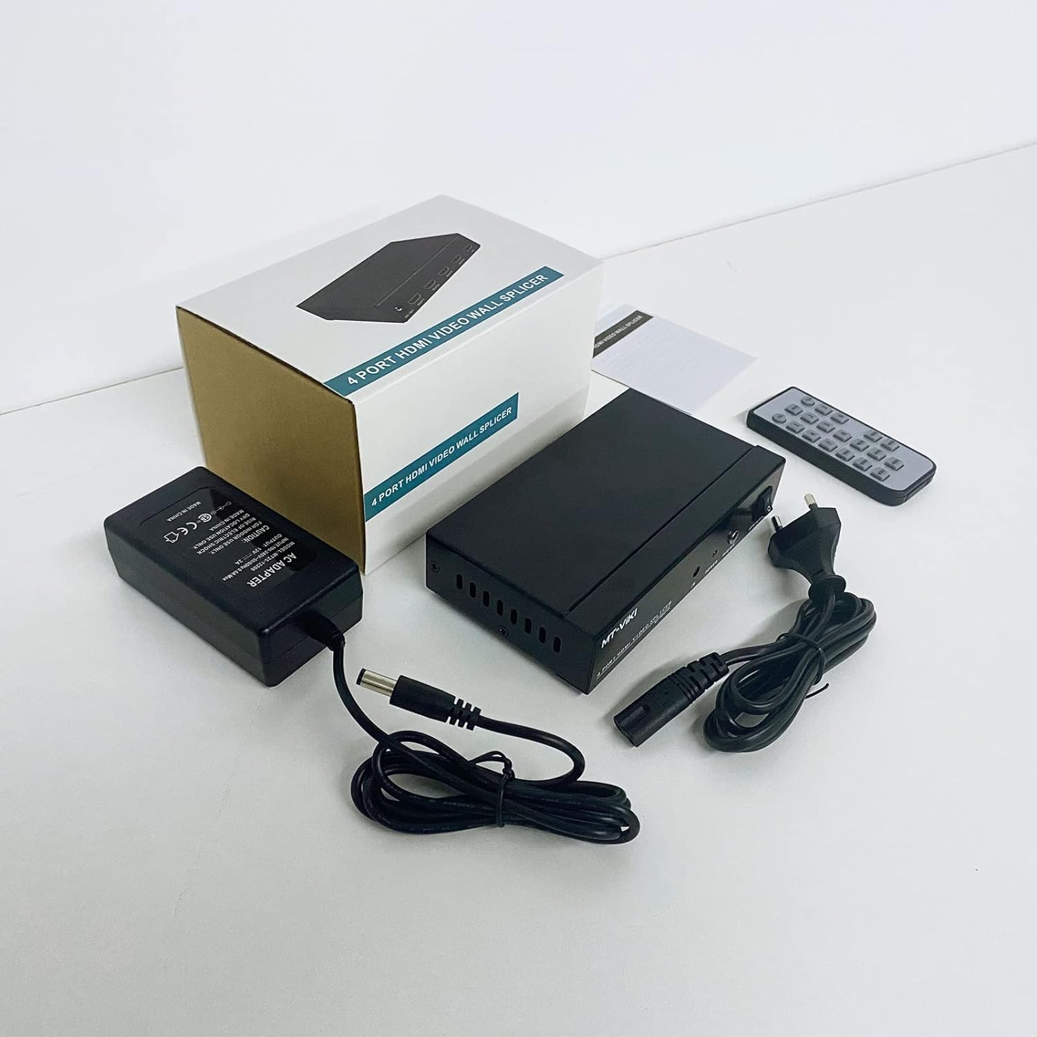 MT-VIKI 4K30Hz 2x2 HDMI Videowand Controller 2x2 Vierfach Splicer Bildschirmspleißung 1 in 4 Out unterstützt 8 Anzeigemodi 2x2, 1x2, 1x3, 1x4, 2x1, 3x1, 4x1 30 Hz