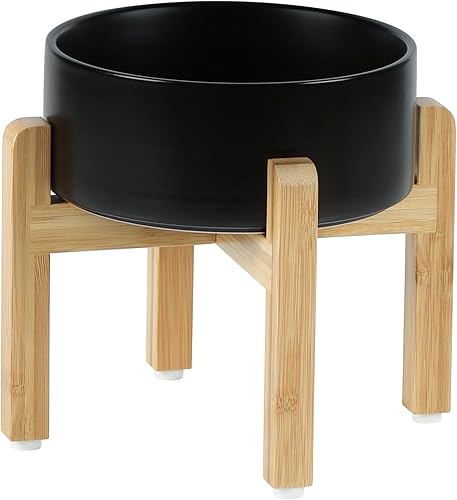 Miniatura 20 de Juego de 2 cuencos de cerámica de 5.1 pulgadas para perros y gatos, alimentador de alimentos y agua para perros de razas de juguete, gatitos, gatos,