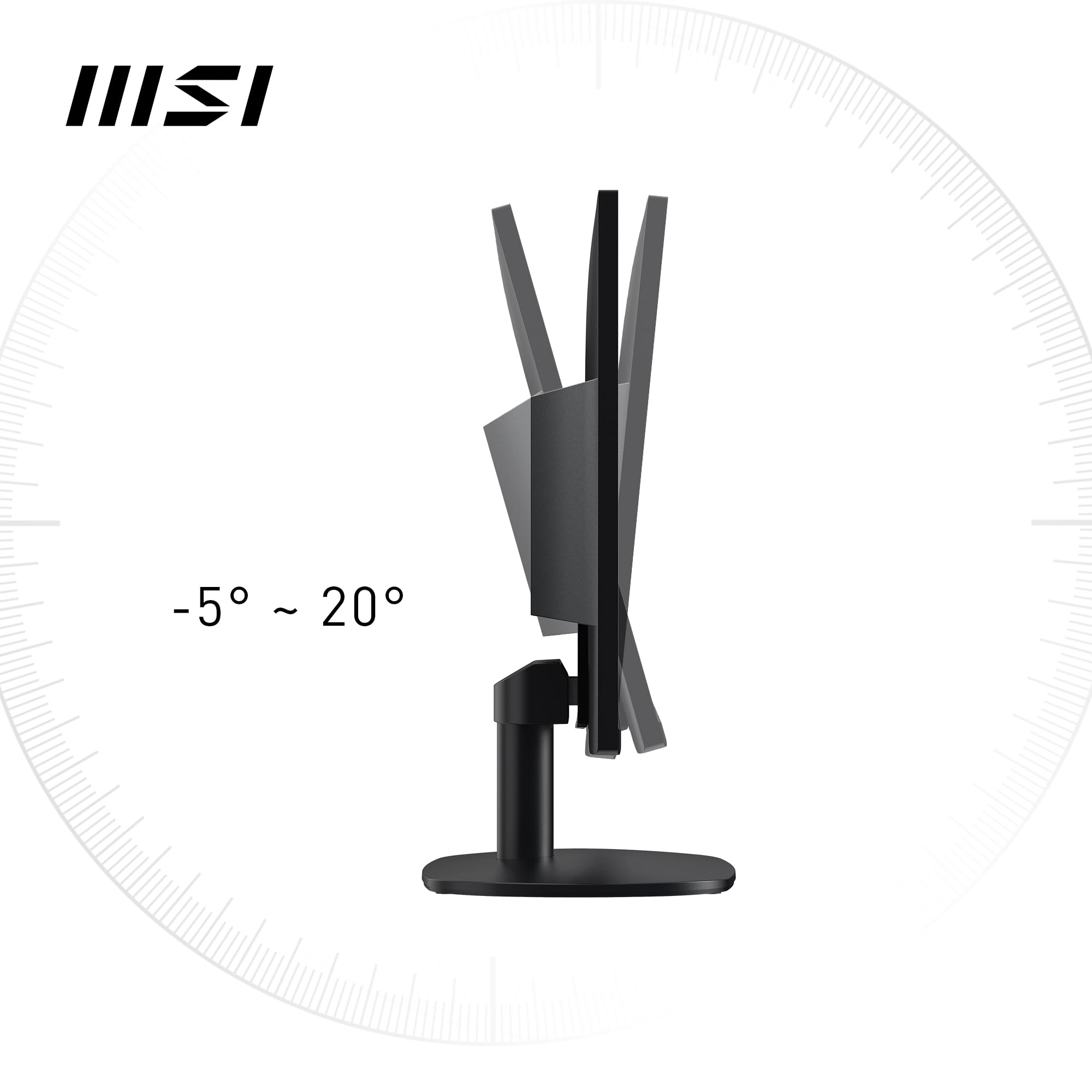 msi PRO MP245V Monitor da 23,8" Full HD - Pannello VA (1920 x 1080), 100 Hz (con cavo HDMI), Schermo Eye-Friendly, Montabile VESA, Supporto Display Kit, Regolabile in inclinazione - HDMI 1.4, D-Sub