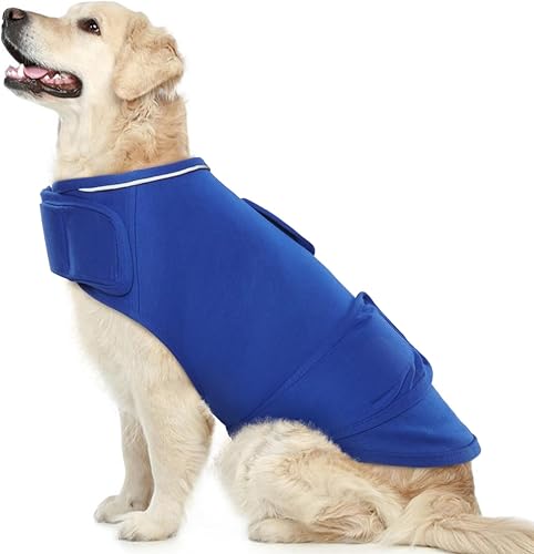 ROZKITCH Chaleco de ansiedad para perro, chaqueta cómoda para ansiedad para perros con fuegos artificiales, viajes, visitas al veterinario, camisa