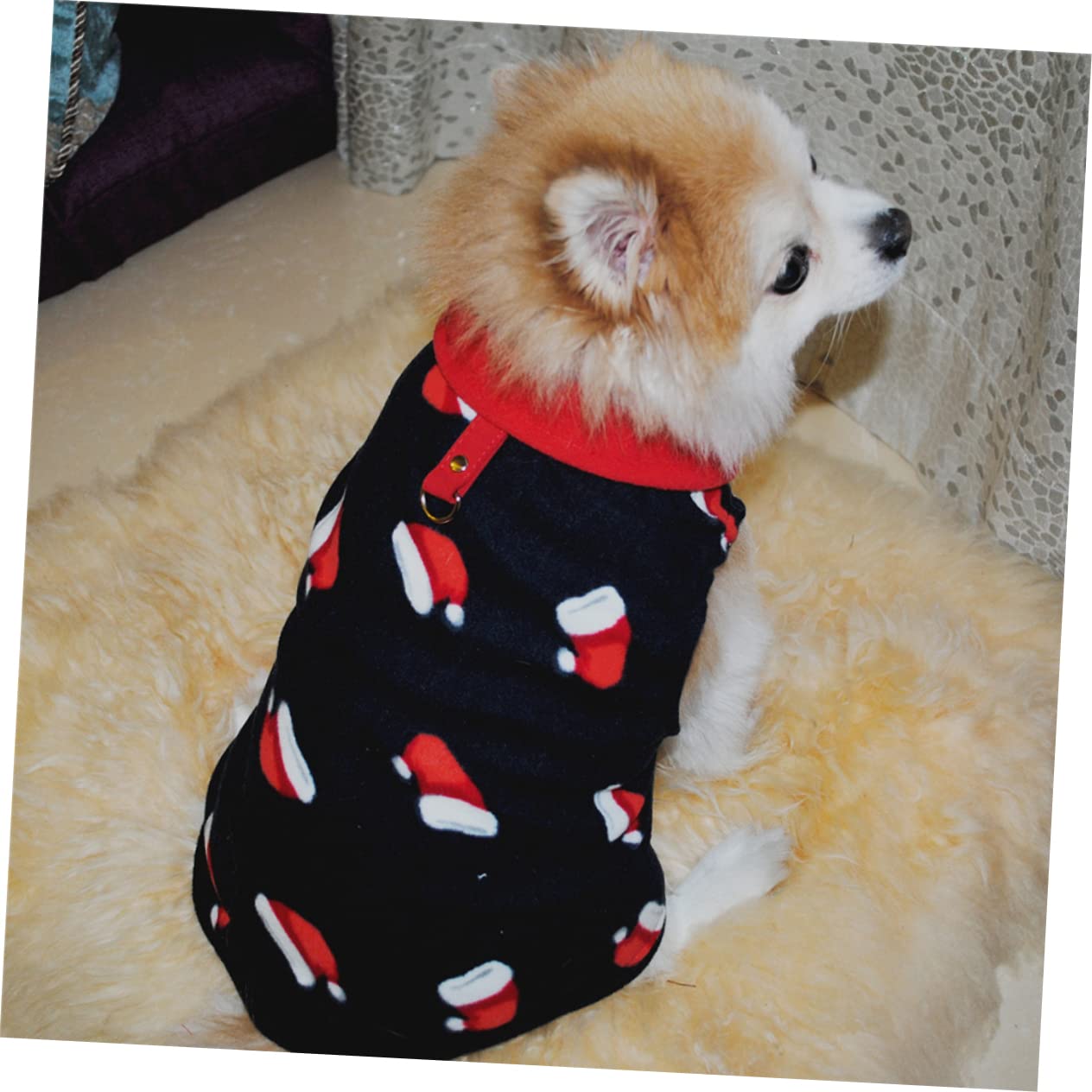 HMJGDHX 2 Pezzi Prodotti per Animali Domestici Vestiti Caldi per Cani Bomboniere Natalizie per Cani Vestiti Natalizi per Animali Domestici Maglione per Cani Renna di Natale per Animali Costume Cosplay