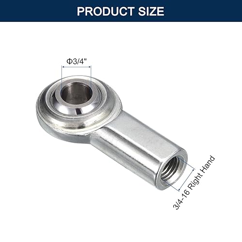 Miniatura 3 de CF12 Rod End Bearing Heim Joints, 34 x 34-16 Mano derecha Rosca hembra Heim Junta con tuerca de atasco
