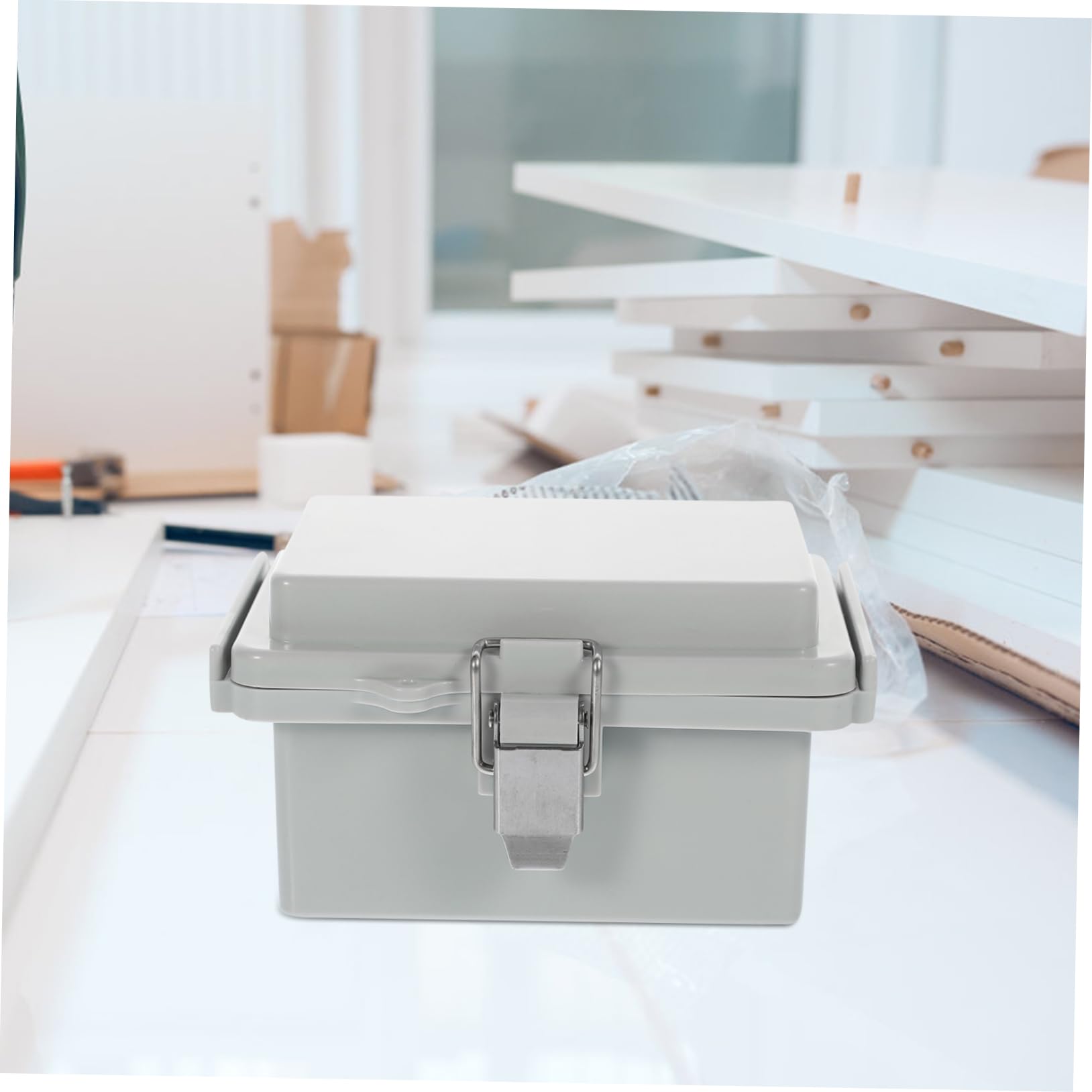 Uonlytech 5 Juegos caja electrica caja de salida exterior caso de energía del proyecto plástico de plástico entrada de cable s de conexión cable eléctrico línea entrante auto