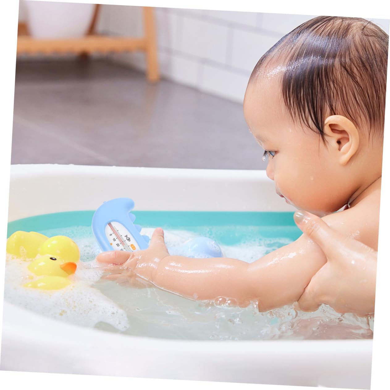 3 Set Termometro Per Acqua Per Temperatura Del Bagnetto Termometro A Piscina Acqua Vasca Termometri Fumetto Del Della Piscina Pp Sky-blue 2 Pezzi*3