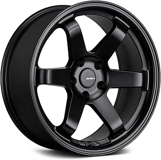 AVID.1 AV-06 Matte Black 18x9.5 Custom Wheel – Fits 5x114 Bolt Pattern with +38 Offset – Lightweight Performance Alloy Wheel – Aggressive Street Style & Track-Ready Car Accessories