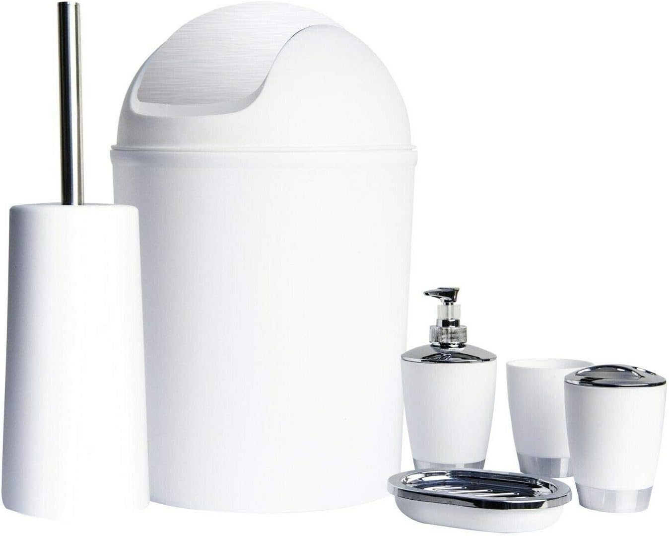 iTrend 3L Pedal Dustbin and Toilet Brush with Holder set Bathroom