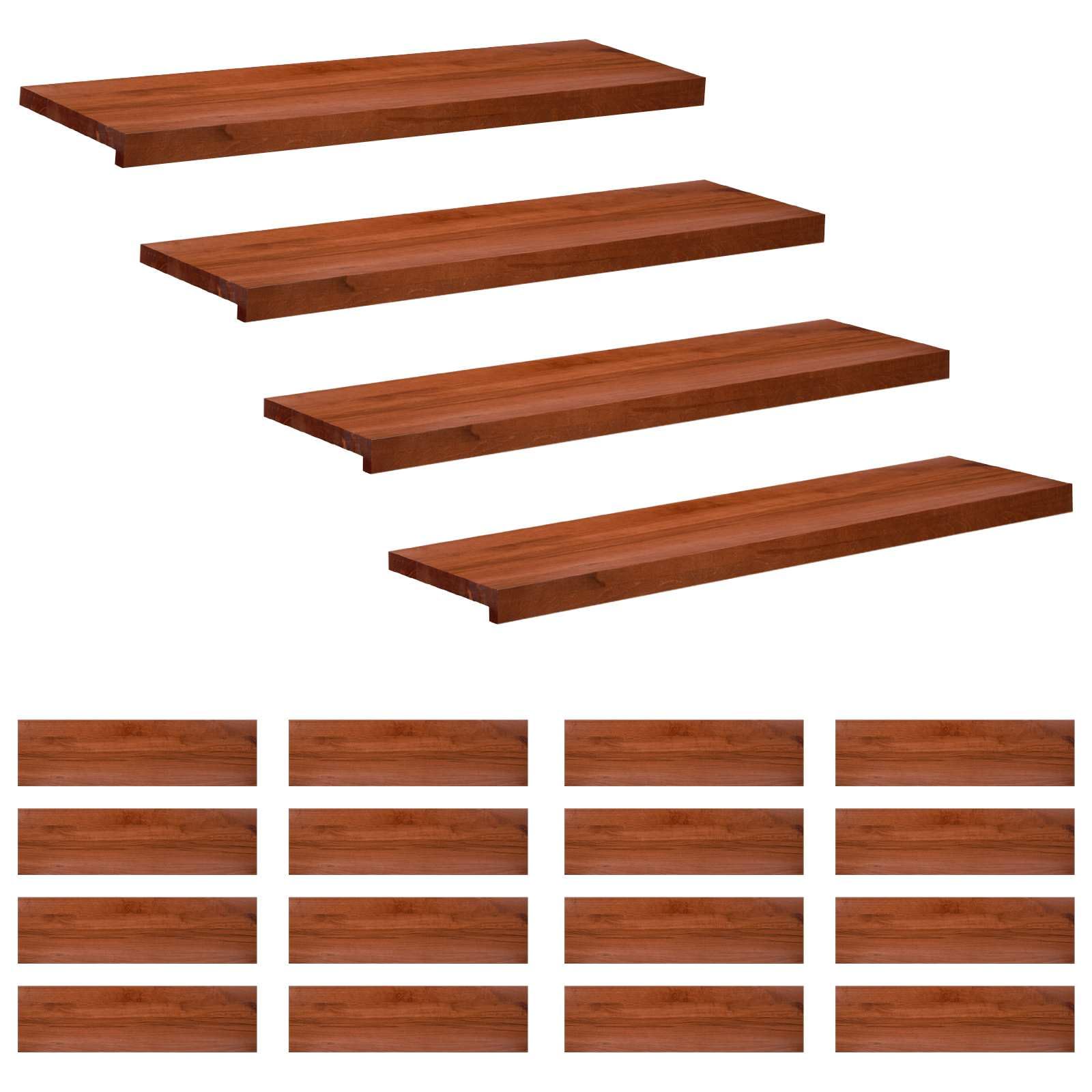 vidaXL Marches d'escalier 20 pièces 90 x 25 x 2 cm Marron