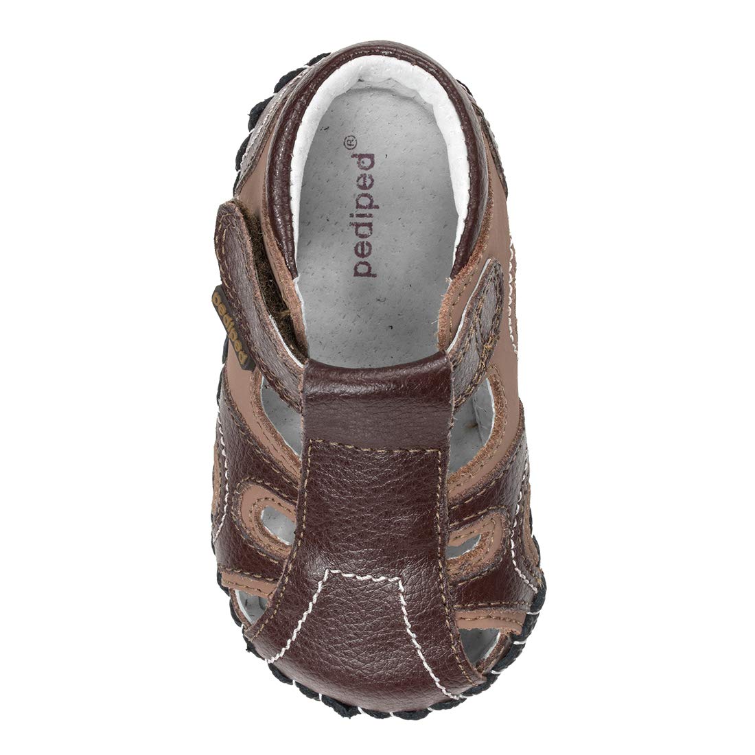 pediped Brody Originals Fisherman Sandal (Infant/Toddler),Brown Tan,Small (6-12 Months)