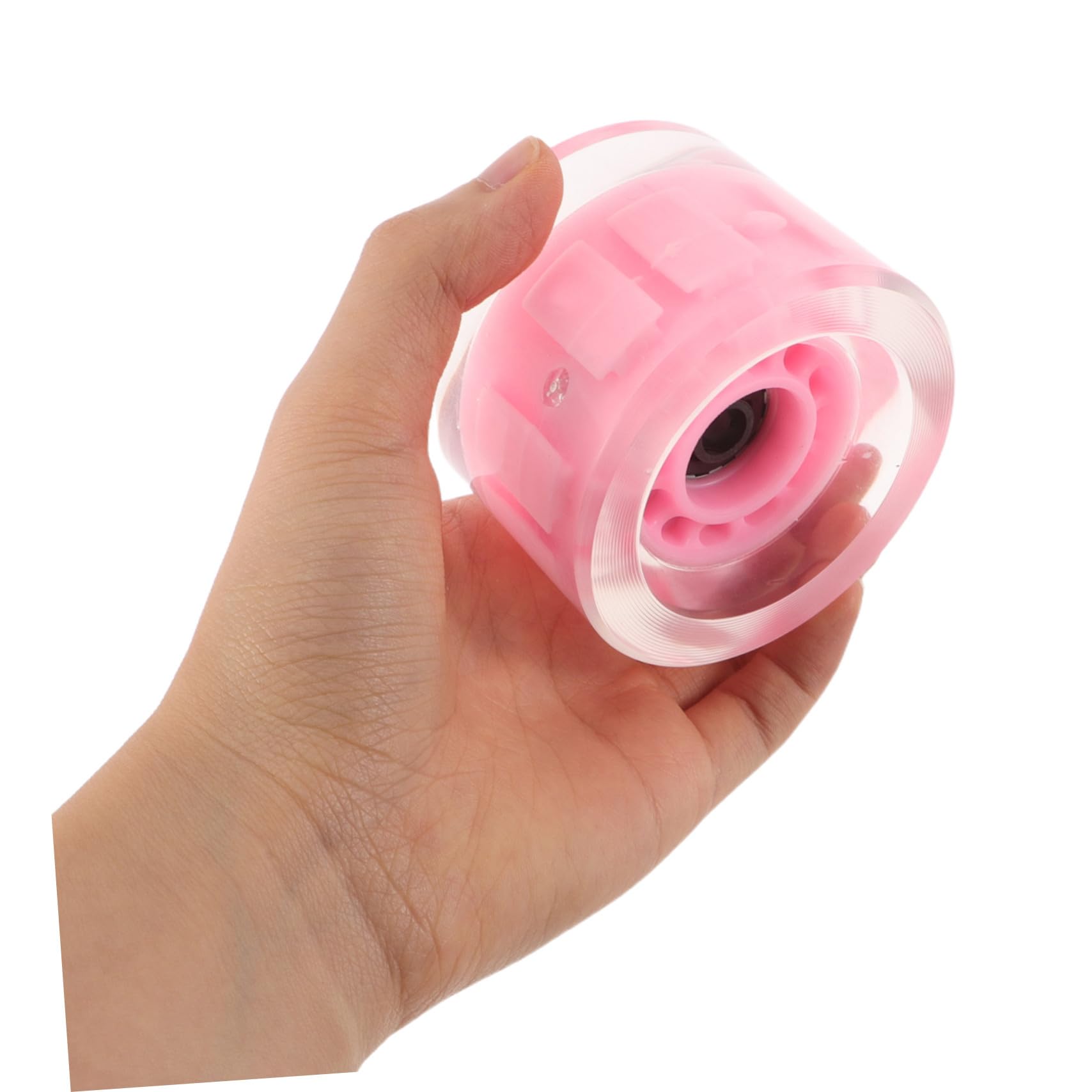 BESPORTBLE Ruedas de Patineta Cruiser Iluminadas de PU Rosa 4 Piezas