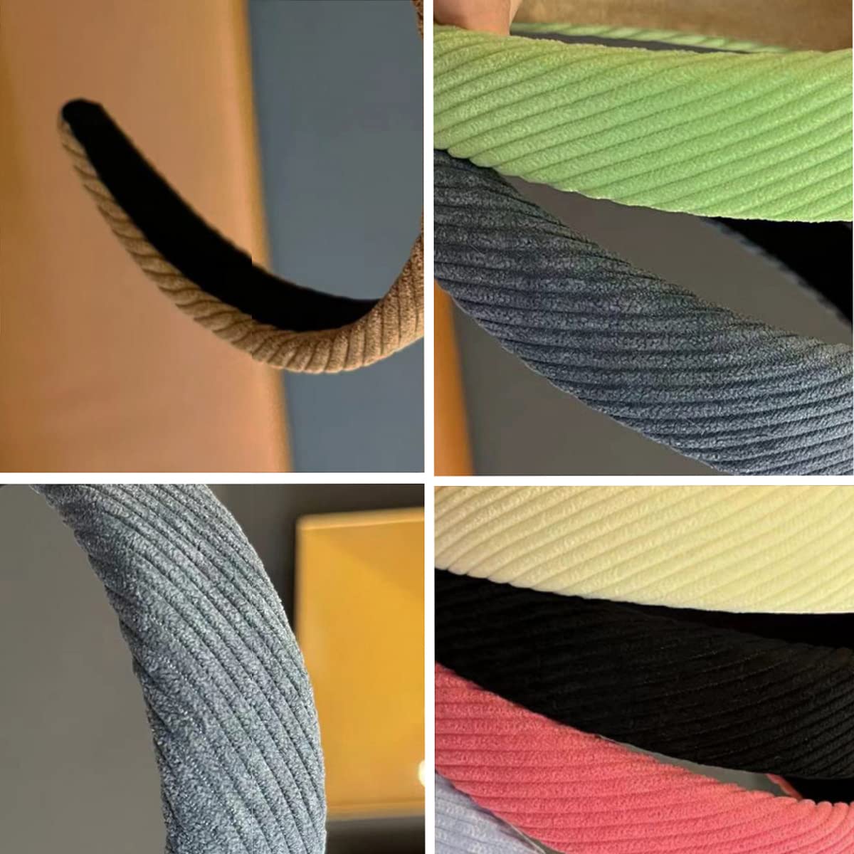 scicent Padded Headbands for Women Wide Headbands Elastic Boho Head Band Hair Accessories for Girls Brown - Image 3