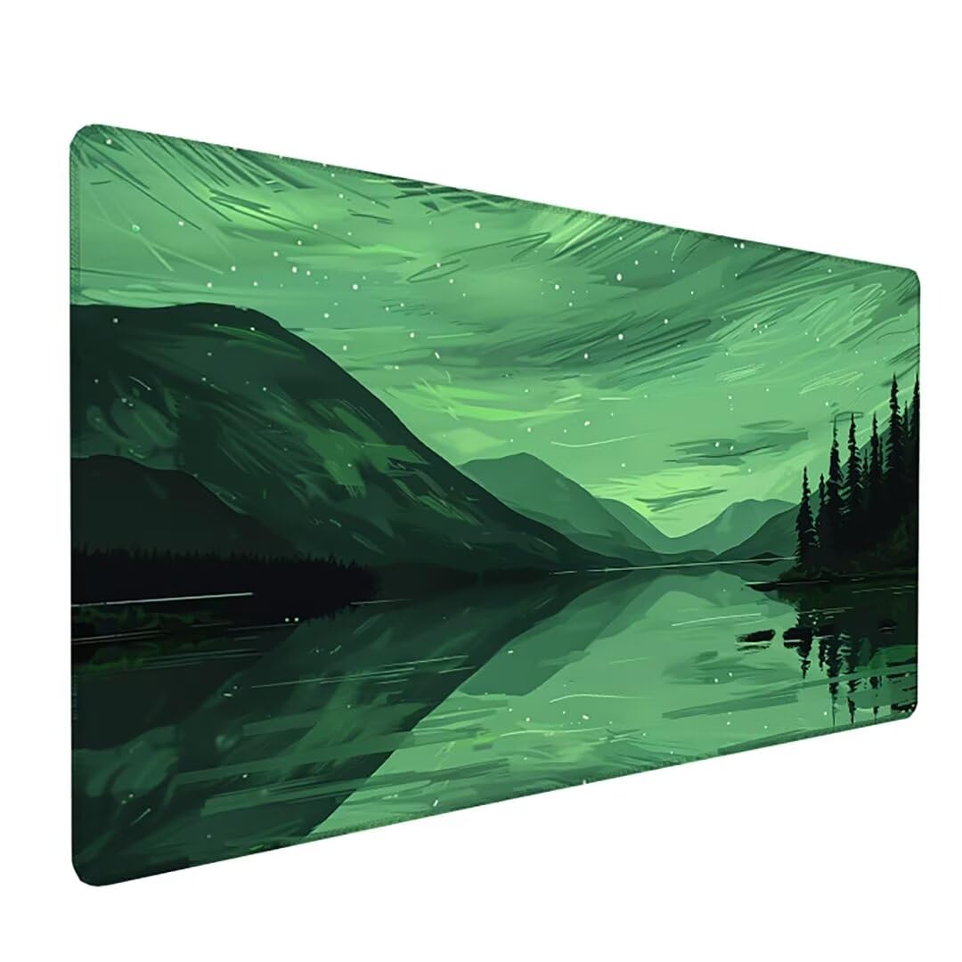 Grün Schreibtischunterlage Baum Mousepad Groß 1600 x 800 x 3 mm XXL Mauspad mit Wasserdicht rutschfest Gummibasis, für PC MacBook und Laptop Mousepad Gaming Zubehör für Büro Deko Aesthetic Z-533