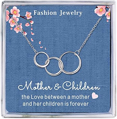 Mother Daughter Son Necklace Sterling 