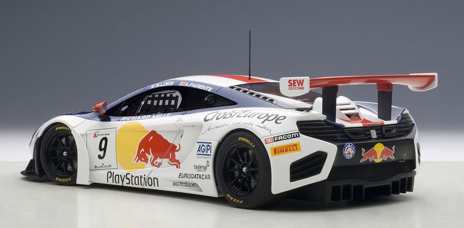 Frее Shірріng Ovеr $50 AutoArt 81342 – Mclaren Mp4-12 °C Gt3 – 2013 – Sébastien Loeb Racing – 1: 18 Scale White/Blue/Red