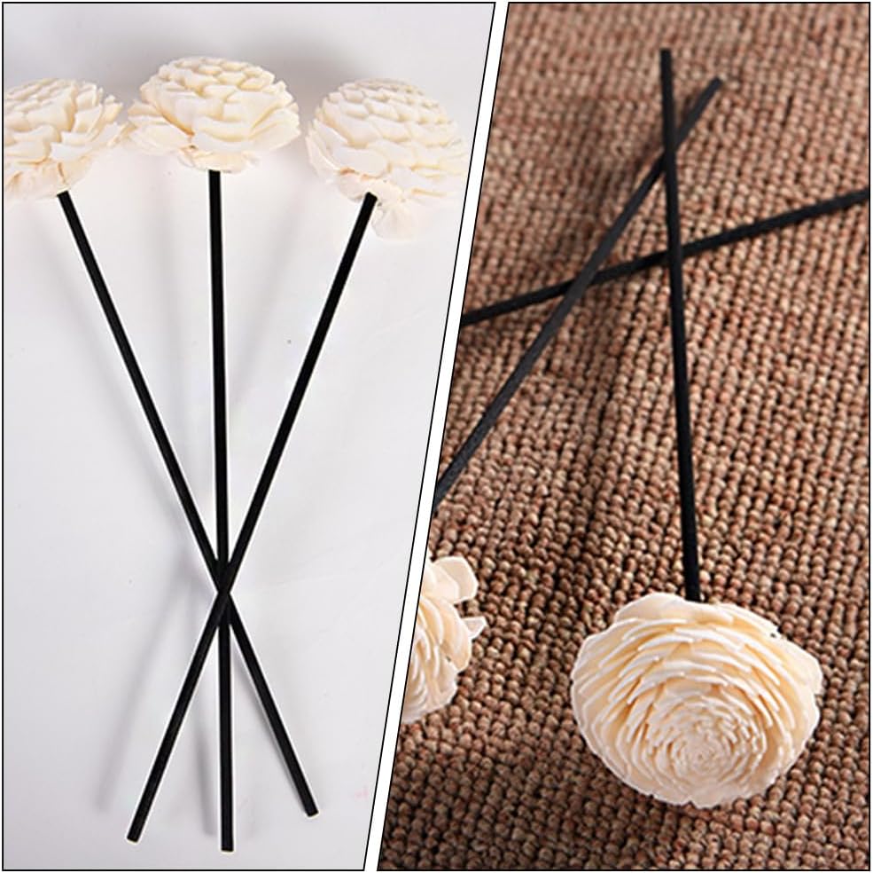 5pcs Rattan Dried Flowers Essential Oil Reed Diffuser Rose Flower Diffuser Sticks Refills Reed Diffuser Refill Oil Diffuser Refill Aromatherapy Supplement Stick Handmade Flowers