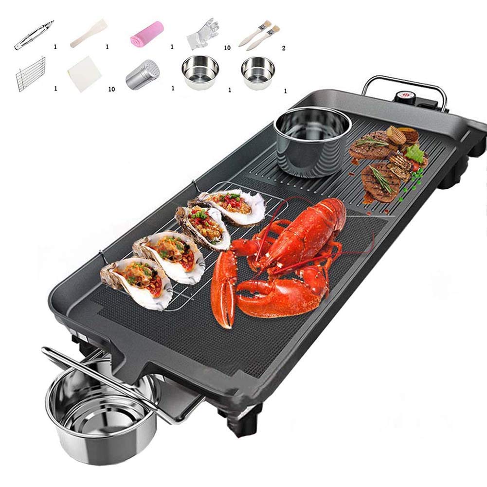 Buy Teppanyaki Griddle Electric, Smokeless Indoor Grill 14001700W