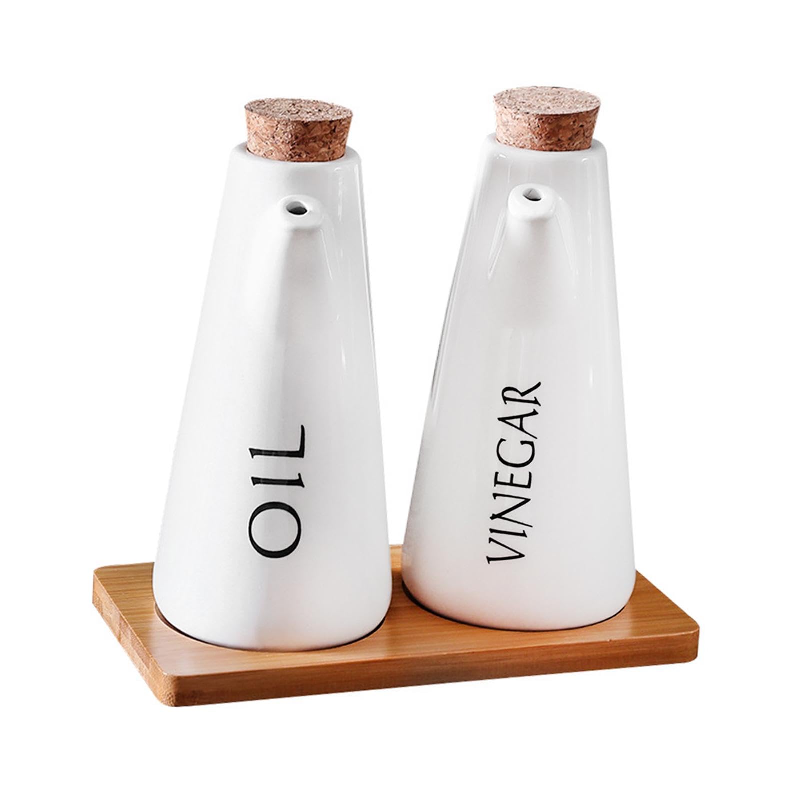 Set di Dispenser per Olio e aceto in Ceramica, Contenitore per condimenti liquidi per contenitori di stoccaggio