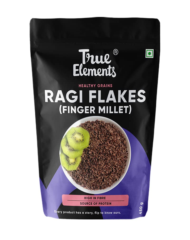 True Elements Ragi Flakes 450g - Finger Millet Flakes | High Fibre & Protein Rich Breakfast | Plain Gluten Free Flakes | Diet Food (B0BRNL7JJ3) Amazon Price History, Amazon Price Tracker