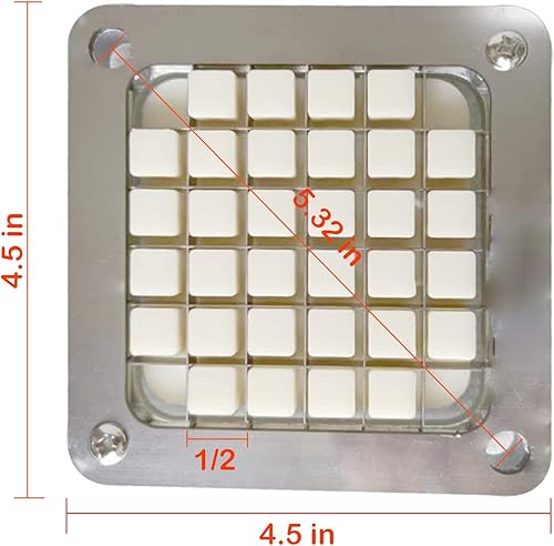 Miniatura 2 de Cuchilla de repuesto para picadora, cortador de verduras comercial, hoja de acero inoxidable 440C y bloque empujador para cortar papas, pepinos,
