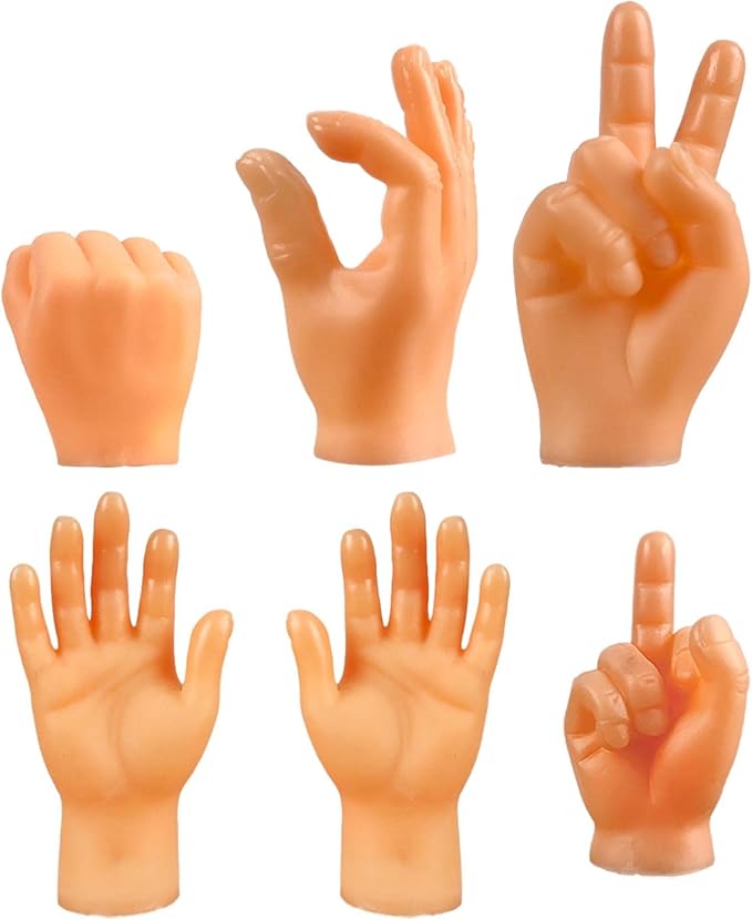 6 Stücke Mini Fingerpuppe, Kleine Hände, Fingerpuppen, Linke Und Rechte Hand Handabdruck Set Für
