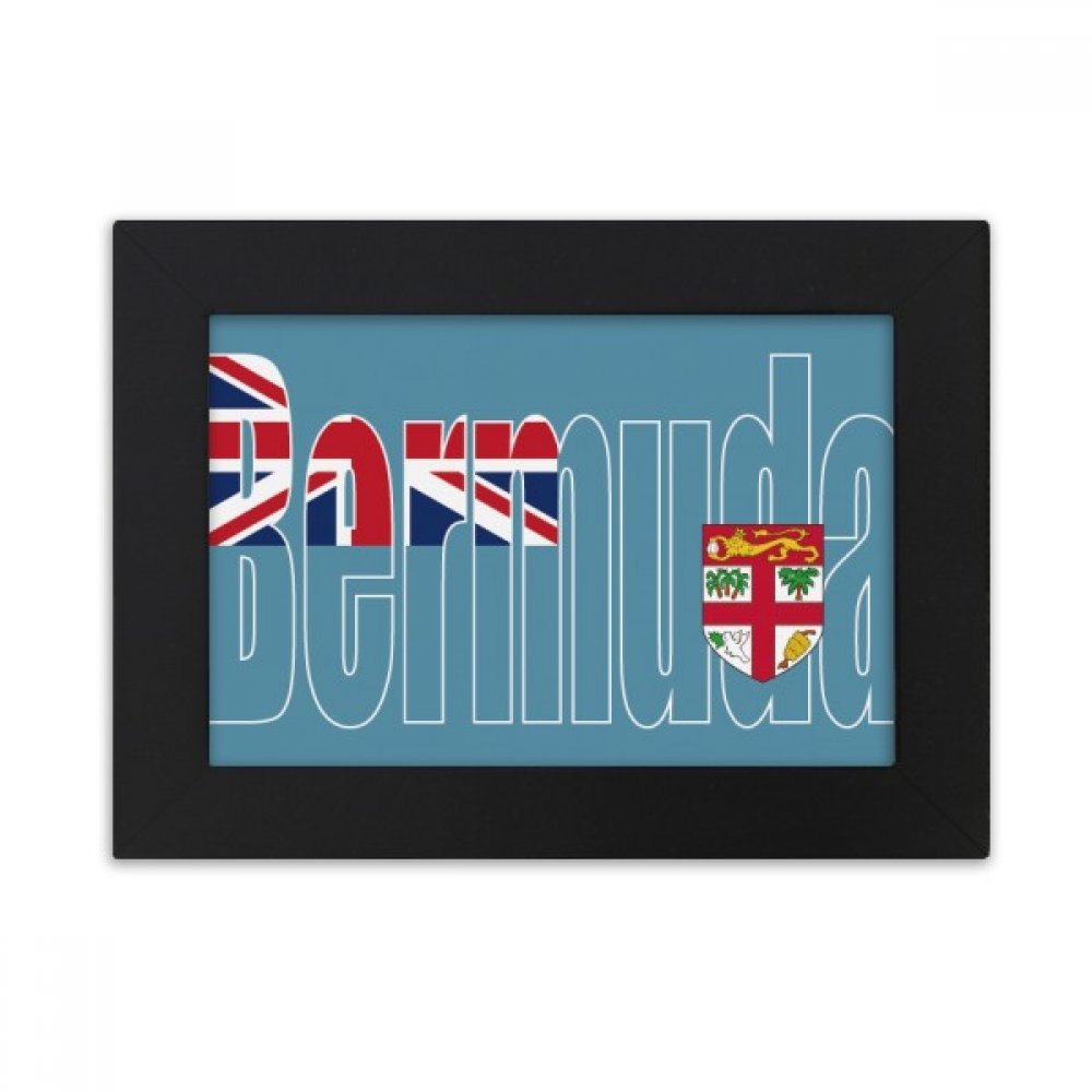 Cadre photo de bureau drapeau Bermudes noir 10.2x15.2cm pour decoration image 5x7 pouces