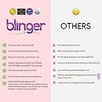 Vista 4 de blinger Glimmer Collection - Paquete de recambio Fiesta de cumpleaños 12 discos – 180 gemas Bling in Brush Out Funciona con herramienta