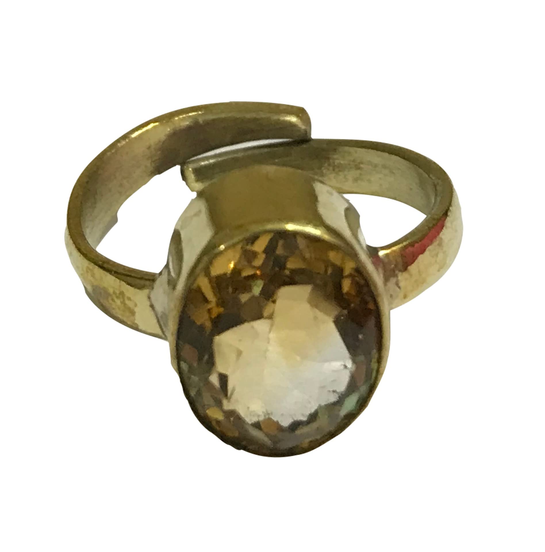 devama the divine Yellow Sunehla Stone Original Certified Ring for Men Women Citrine Gemstone Ring with Lab Certificate 7-8 Ratti Adjustable Panchdhatu Ring-picture-0