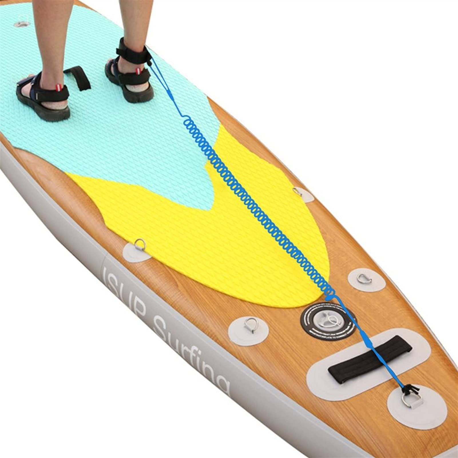 10 Fuß aufgewickelte Surfbrettleine Surfen Steh auf Paddelplatten Knöchelleine SUP Board Fußbeinseil Surfbrett Floß Kajakseil (Color : Purple)