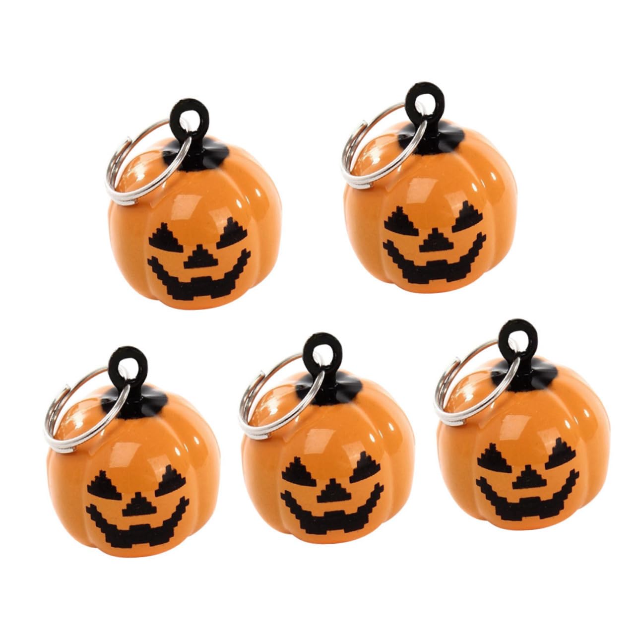 OHPHCALL 5Pcs Pumpkin Keychain Pendant Adorable Festive Bag Accessories for Key Decoration present for Halloween Thanksgiving and Special Occasions