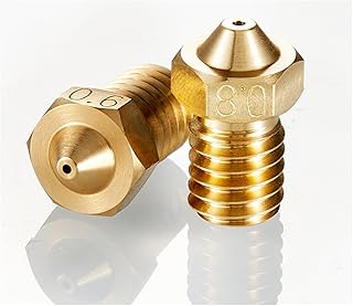 OPRIX Nozzle M6 Threaded Extruder Nozzles 3D Printer Brass Nozzles Compatible With E3D V5 V6 1.75mm Filament 3D Printer (Size : 0.25mm)