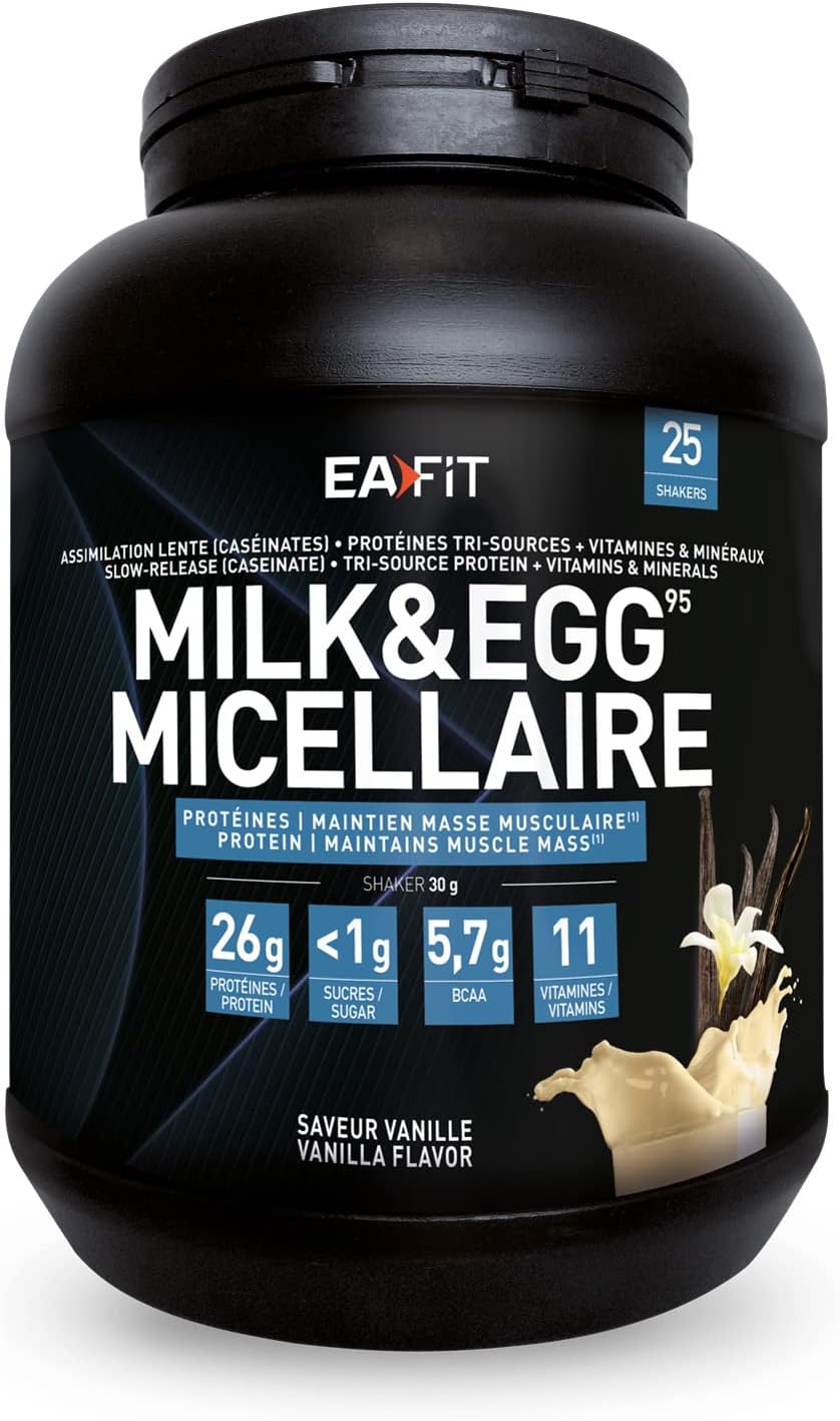 EAFIT Milk&Egg Protéines trisources caséine, isolat, blanc d