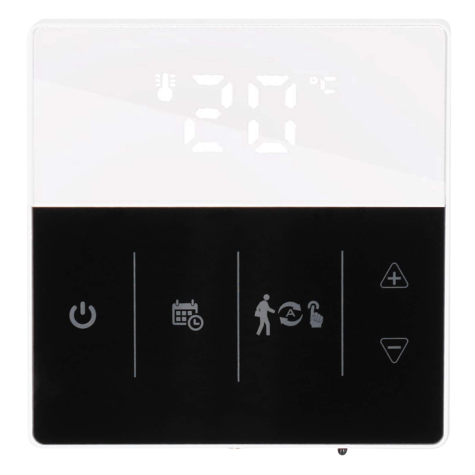 Generic Controlador de Temperatura de la Pared de Termostato Digital para Calefacción del Piso del Calentador de Agua con Programación Semanal para el Hogar (Blanco Negro)