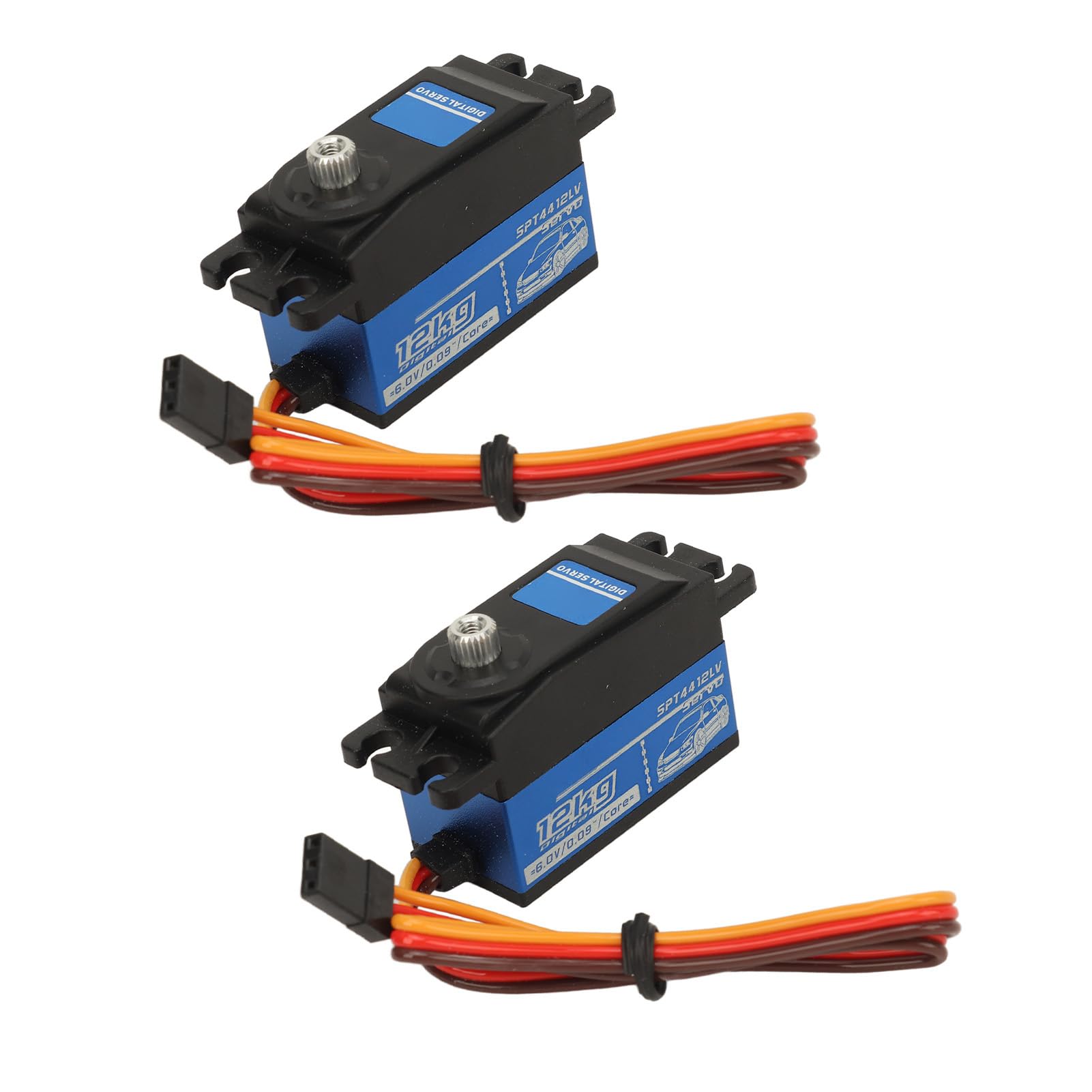 Fydun Servo Digitale Blu 12 kg capacità Anti interferenza Ad Alta sensibilità con Servo Braccio Servo in Metallo per 1/10 RC Auto Barche Famiglia Applicata