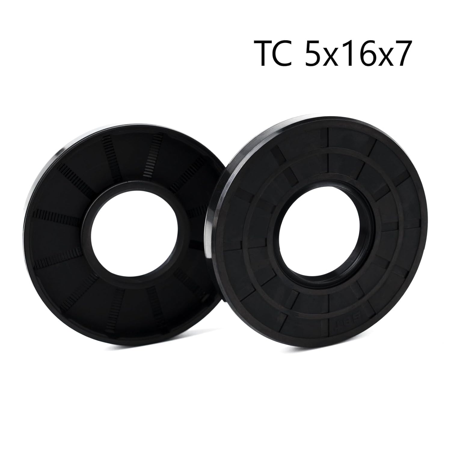 XIKE 2PCS TC 5x16x7 Oil Seal,Oil Shaft Seal,Double Lip Seals with Spring for Bearing Shaf