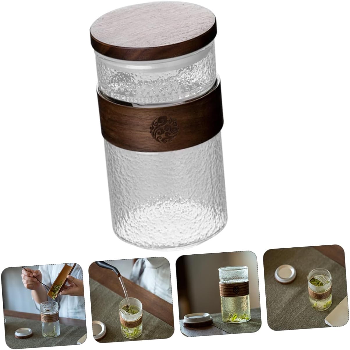 1pc Practical Tea Infuser Cup Filter Elegant Glass Design for Loose Leaf Tea for Office Use Lightweight and Compact for Easy Brewing