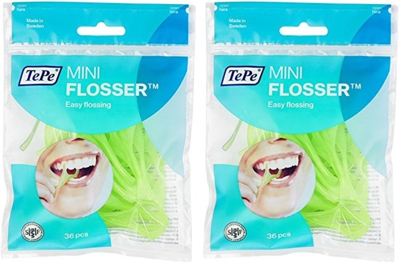 TePe Mini Flosser Diş İpleri, Çatallı (2 paketi)