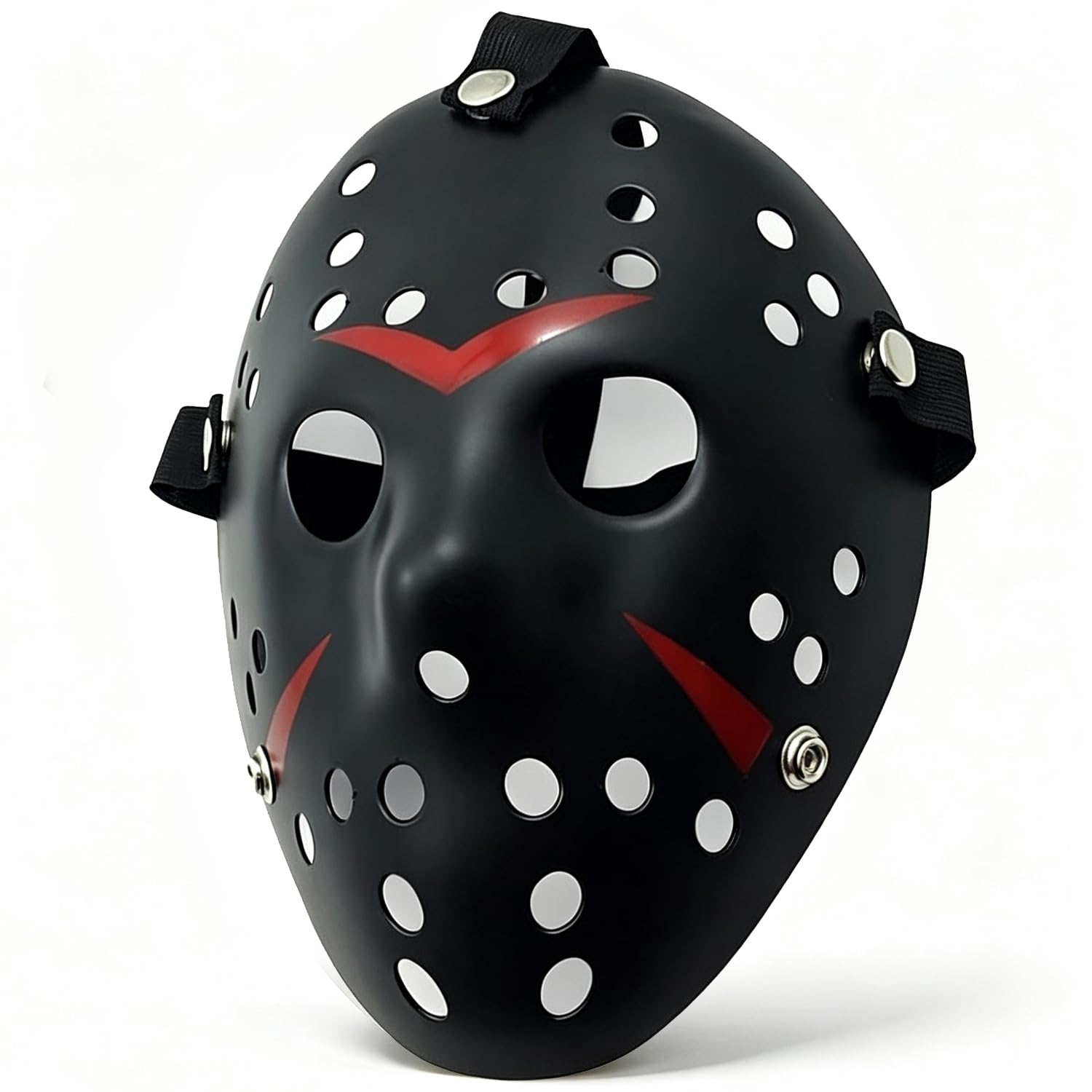 KJoySvquxt Horror Hockey Killer Mask, Halloween Scary Killer Costume Face Mask, Halloween Costume -Black