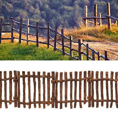 EYSCOTA Realistic Toy Fence, Large Corral Fencing Panel Accessories Playset, Farm Fence Toys for Barn Paddock Horse Stable Horses Figurines, Christmas Birthday Gift for Kids Toddler - Thumbnail 7